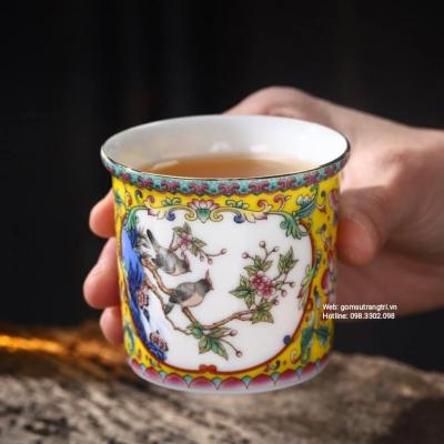 BỘ CHÉN TRÀ 4 MẦU KÈM HỘP CAO CẤP